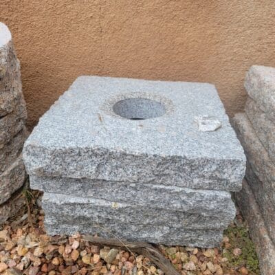 Square Stacked Fountain Pieces - Grey, 12 inch
