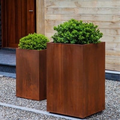 Campania Steel Planter - Tall Cube