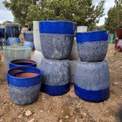 Two-Tone Egg Pot - Blue