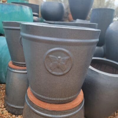 Butterfly Planter - Matte Silver