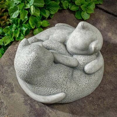 Campania Yin Yang Cats - Cast Stone