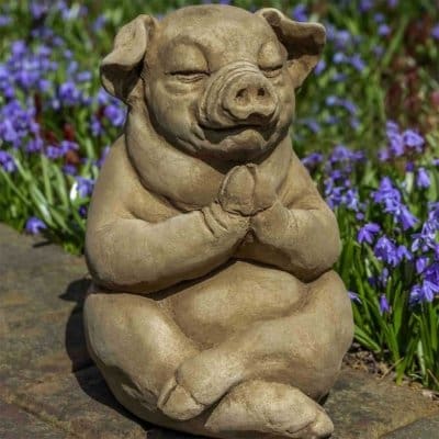 Campania Zen Pig Garden Sculpture