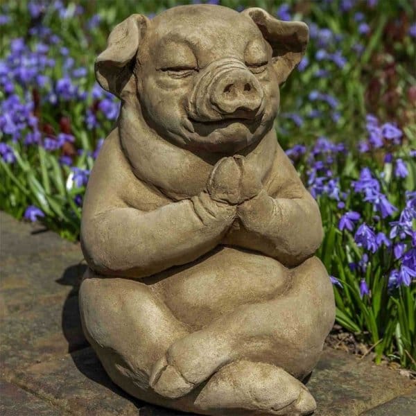 Campania Zen Pig Garden Sculpture