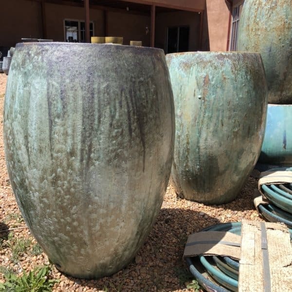 Anamese Tall Egg Planter Malachite
