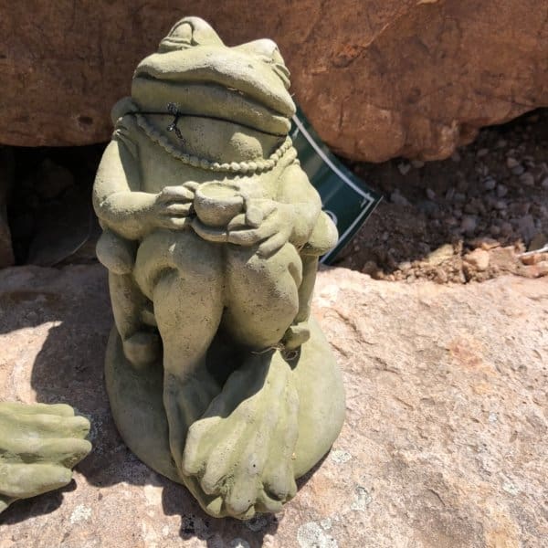 Campania Coffee Statue, Frog Sipping Coffee