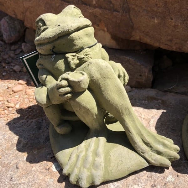 Campania Tea Statue, Frog Sipping Tea