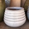 Anamese Coiled Rim Planter - Oyster White