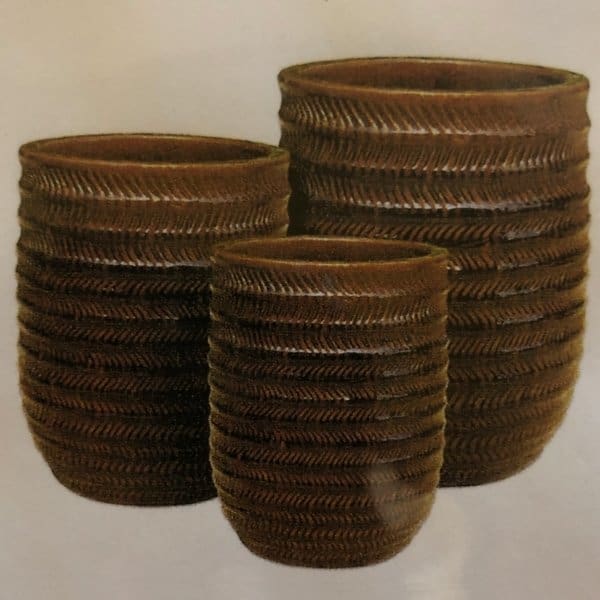 Tall Yura Planters - Cognac