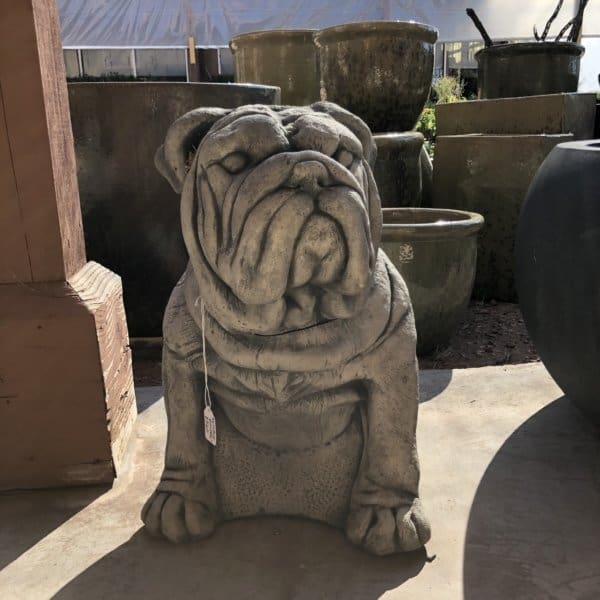Antique Bulldog Garden Statue