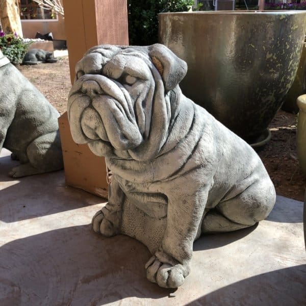 Antique Bulldog Garden Statue - Image 2