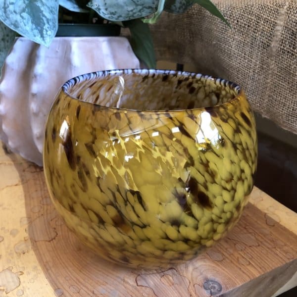 Orange Glass Orb Planter - Image 2