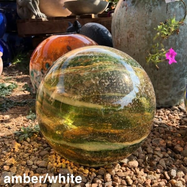 Glass Solar LED Orb - 10 inch - Image 3