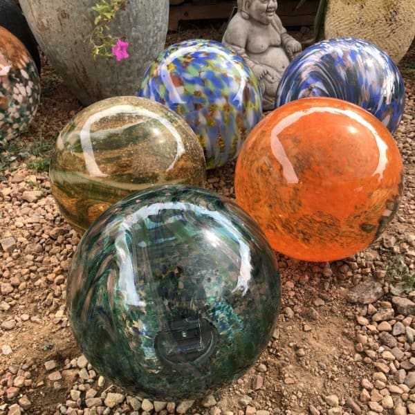 Glass Solar LED Orb - 10 inch