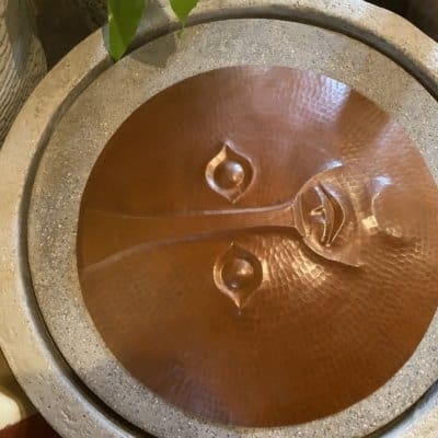 copper circle face