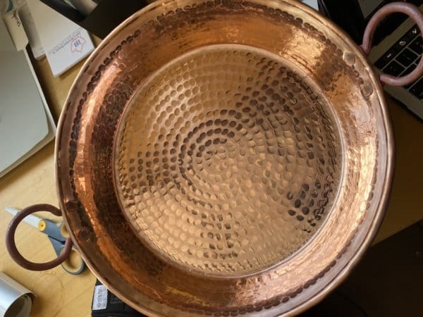 Copper Bowl, straight side, Large