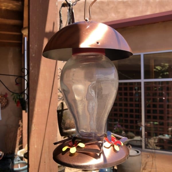 Copper Hummingbird Feeder