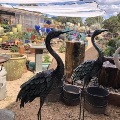 Crane Garden Statue