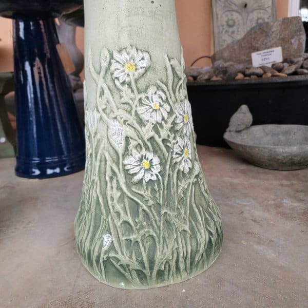 Daisy Hand-Painted Birdbath - Image 2