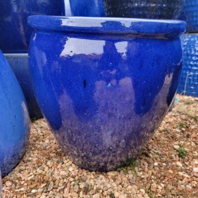 Rounded Rim Planter - Blue