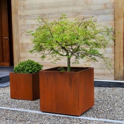 Campania Steel Planter - Cube