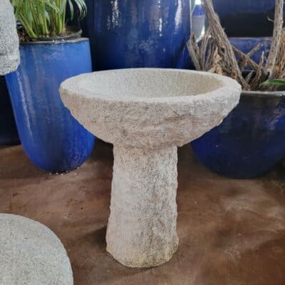 Round Natural Birdbath