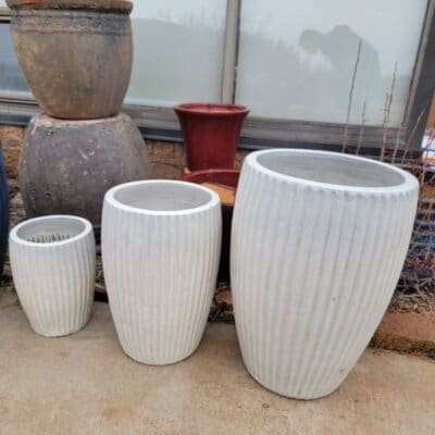 Khai Planter - Crackle White