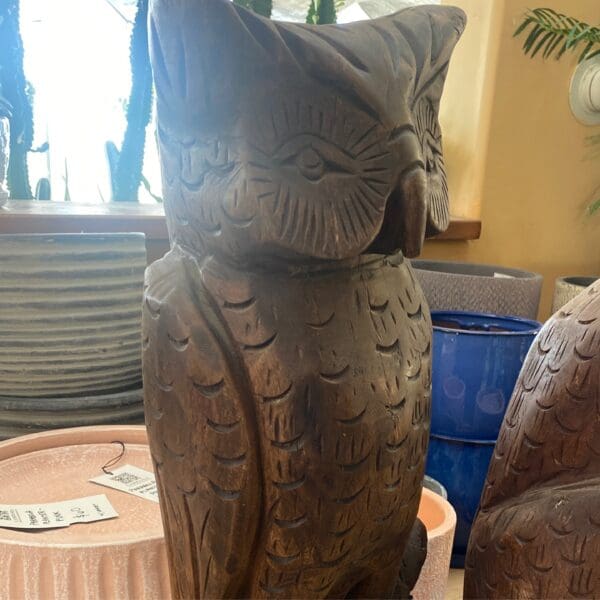 Owl, dark wood xl