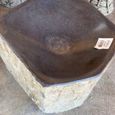 Low Basalt Birdbath