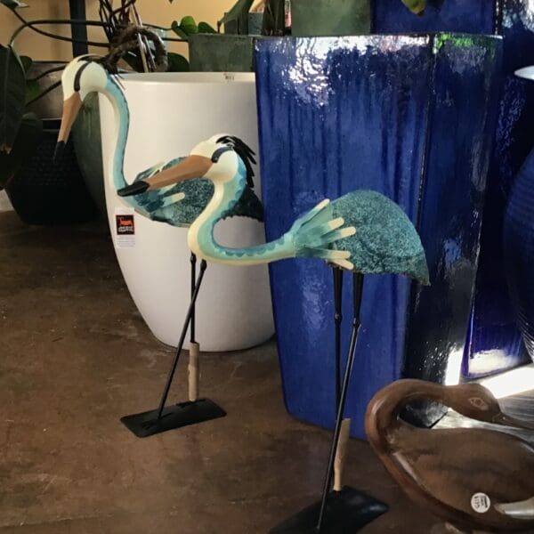Ancient Graf Steel Heron Pair