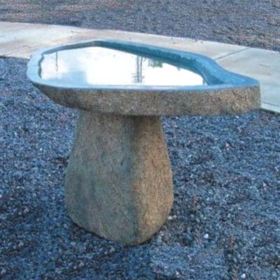 Rolling Stone Birdbath - Lotus
