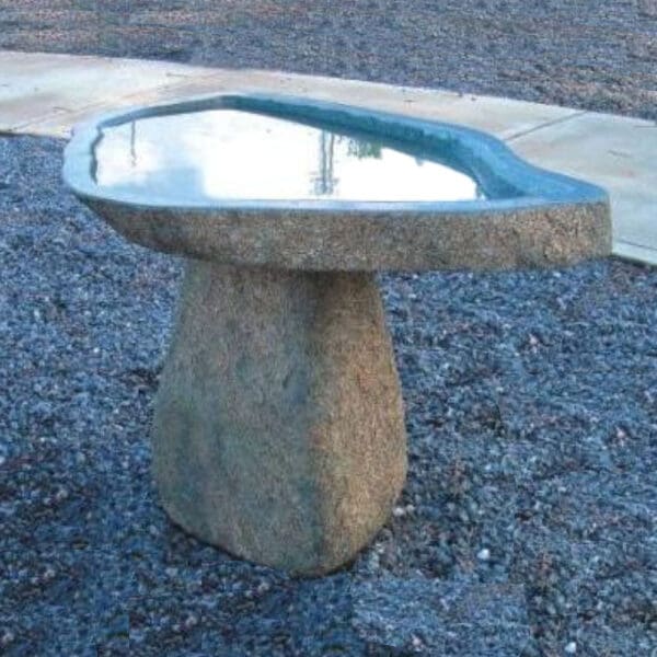 Rolling Stone Birdbath - Lotus