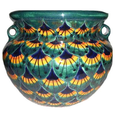 Talavera Peacock Michoacan Pot