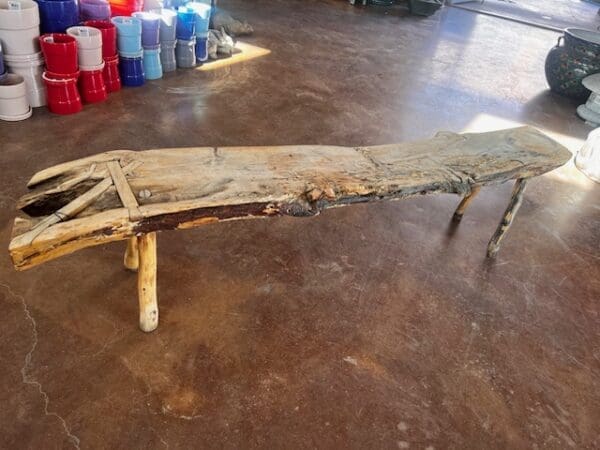 Handmade Wooden Bench (Cyprus wood) - 54"long x 9"w x 13"h