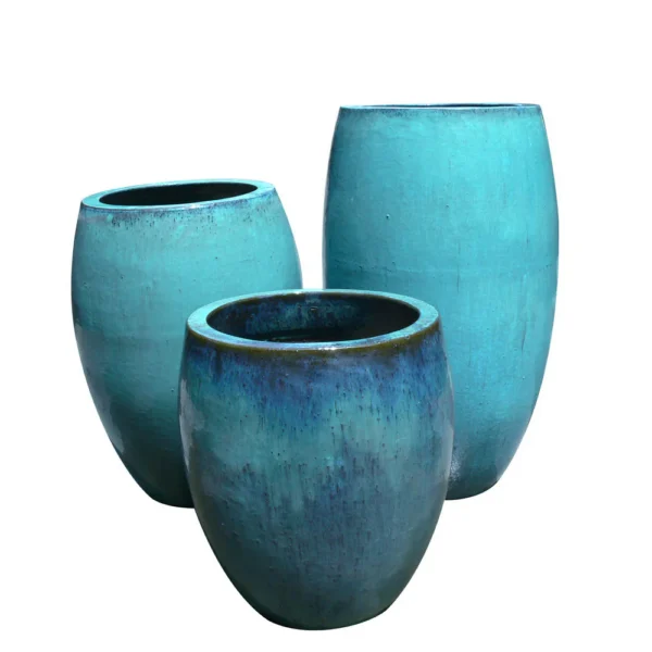 Anamese Tall Egg Planter - Aqua - Image 2